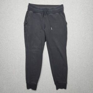Lululemon Joggers Womens 30x26 Black Fleece Pants‎ Sweatpants Gym Stretch Active